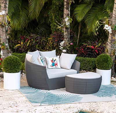 Modern Patio Chaises and Patio Furniture is available at MH2G Miami / Doral Patio Furniture Showroom