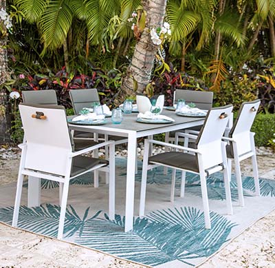 Modern Outdoor balcony and Patio Dining Furniture is available at MH2G Fort Lauderdale Outdoor Furniture Showroom