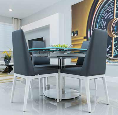 Modern Dining Room Furniture is available at MH2G Naples Furniture Showroom