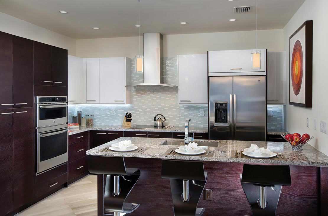 Interior Design by MH2G Furniture - Modern Dining at Landmark Modern Home A: 2 Story