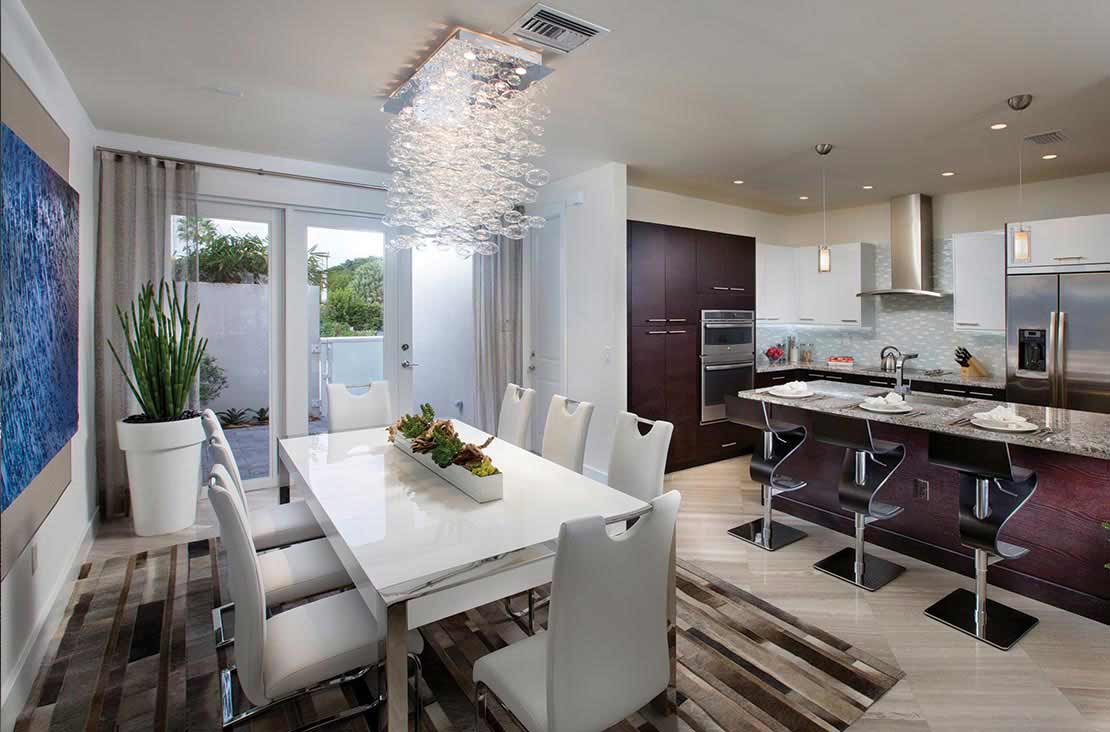 Interior Design by MH2G Furniture - Modern Dining Area at Landmark Modern Home A: 2 Story