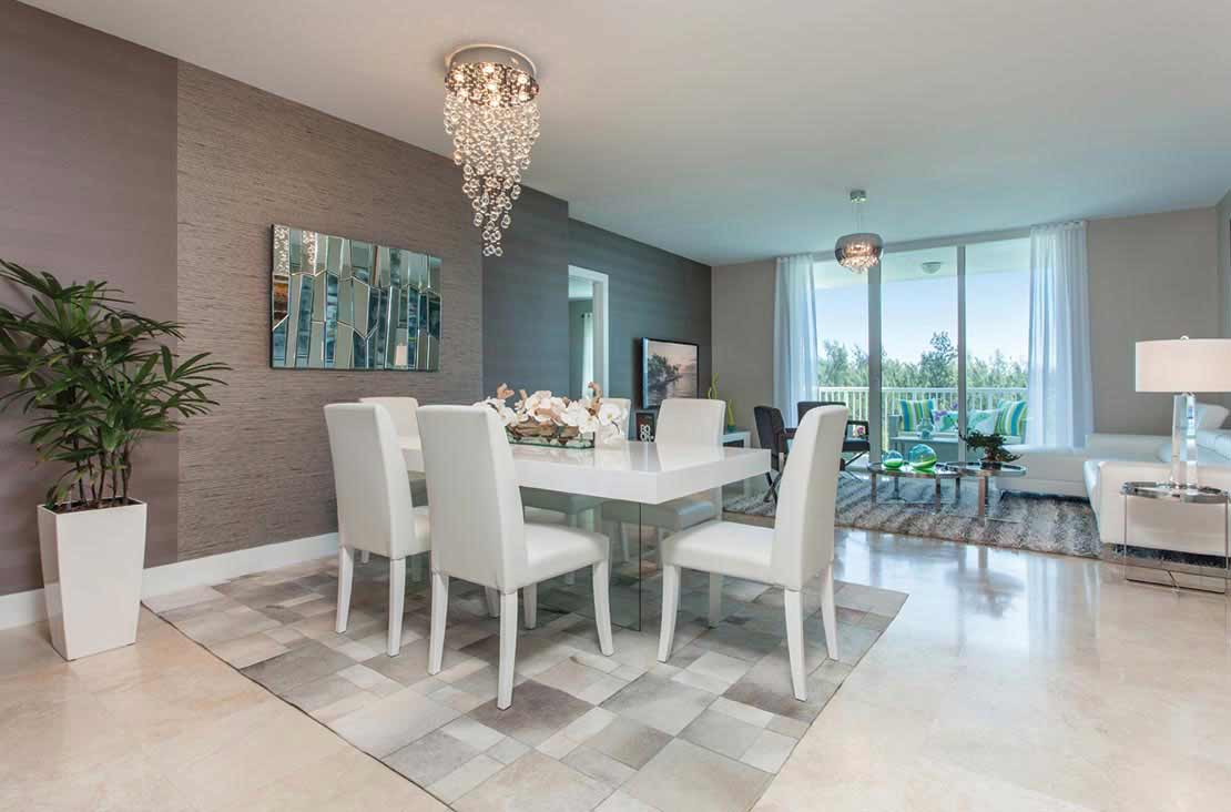 Interior Design by MH2G Furniture - Modern Dining Room at Biscayne 101: 2014