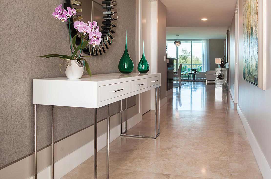 Interior Design by MH2G Furniture - Modern Hallway at Biscayne 101: 2014