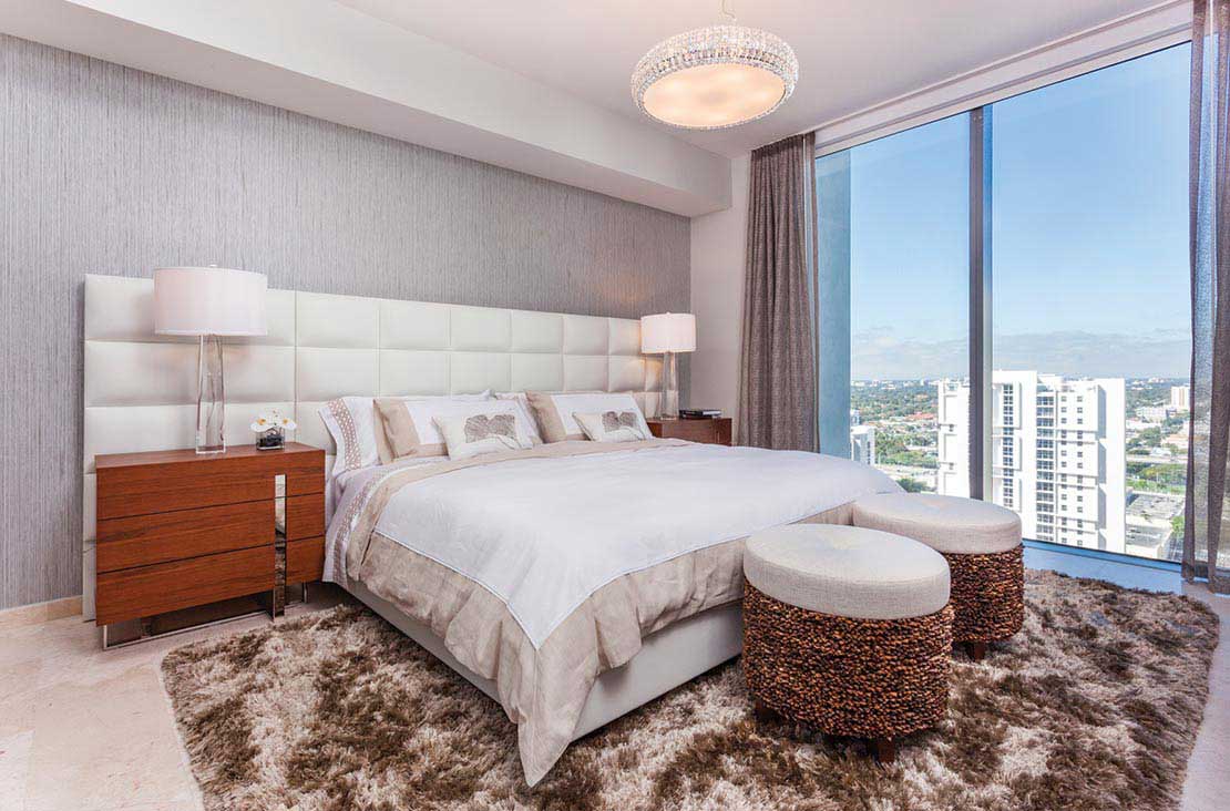 Interior Design by MH2G Furniture - Modern Bedroom at Brickell City Centre