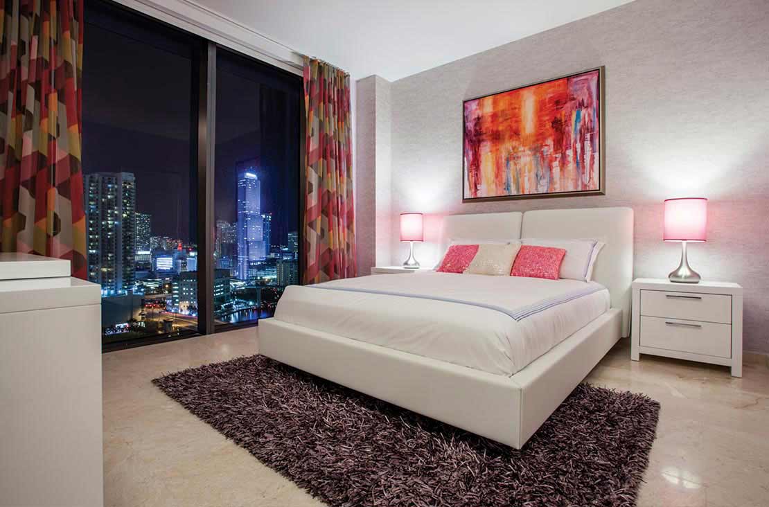 Interior Design by MH2G Furniture - Modern Bedroom at Brickell City Centre