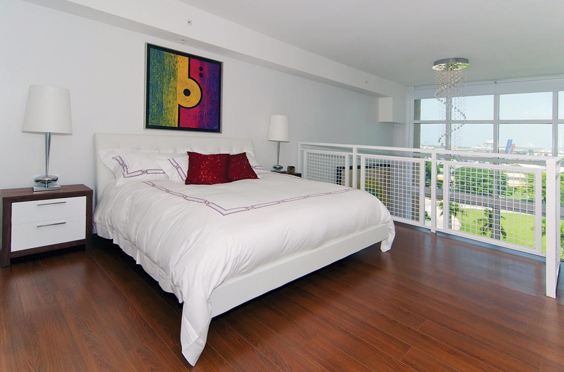 Interior Design by MH2G Furniture - Modern Guest Room at Loft Apartment in Downtown Miami