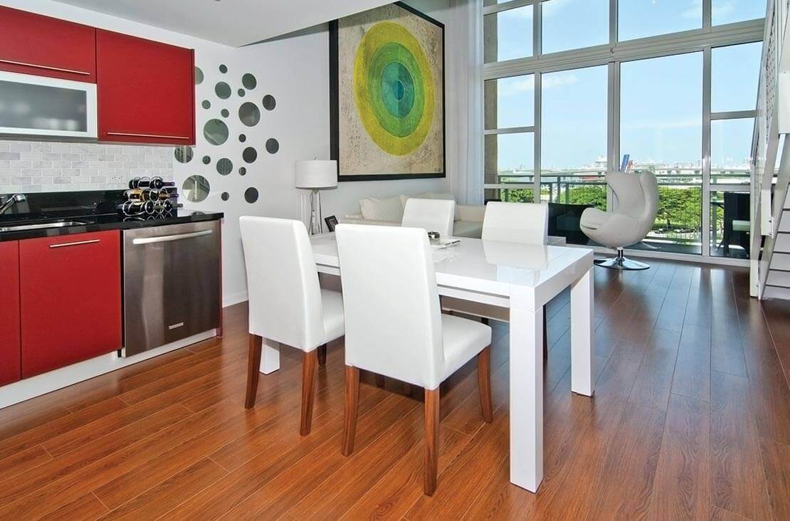 Interior Design by MH2G Furniture - Modern Livingroom at Loft Apartment in Downtown Miami