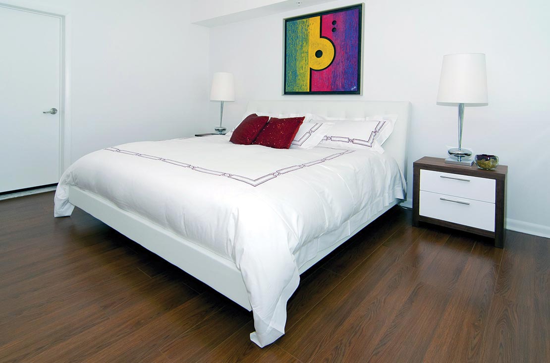 Interior Design by MH2G Furniture - Modern Bedroom at Loft Apartment in Downtown Miami