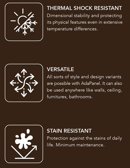 Adapanel PS PANEL Technical Data. Thermal Shock resistant, versatile, Stain resistant
