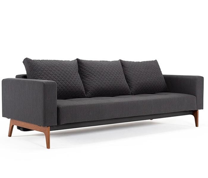Cassius Quilt Modern Sofa Bed, Sofa With Legs